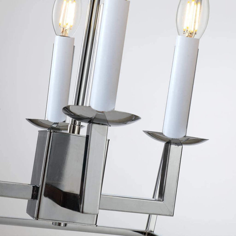 Luminaire suspendu lanterne carré 4 lumières Diran, Nickel