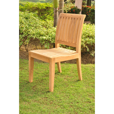 Chaise de patio pliante en teck Dousman