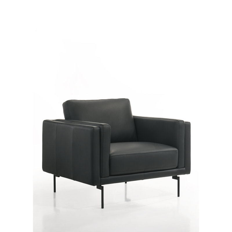 Chaise London, Noir, Acier inoxydable brossé