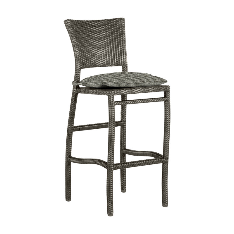 Tabouret de bar 30 po Skye, Noyer noir, Pas de soudure, Sunbrella® ‑ lin neige