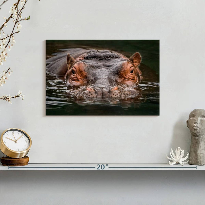 Brampt Submerged Hippo, 8" H x 12" W
