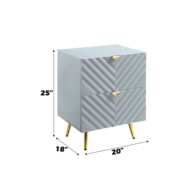 Gaines Nightstand, Light Gray