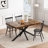 55.11" -70.86"Retro Rectangular Stretch Dining Table-1799762203