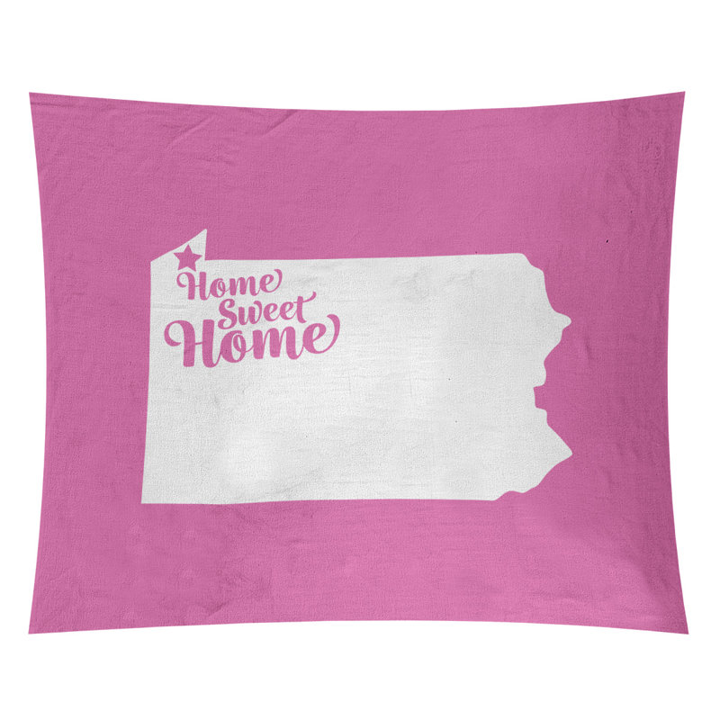 Tapisserie Home Sweet Erie, H 27,5 po x l 37,5 po, Rose