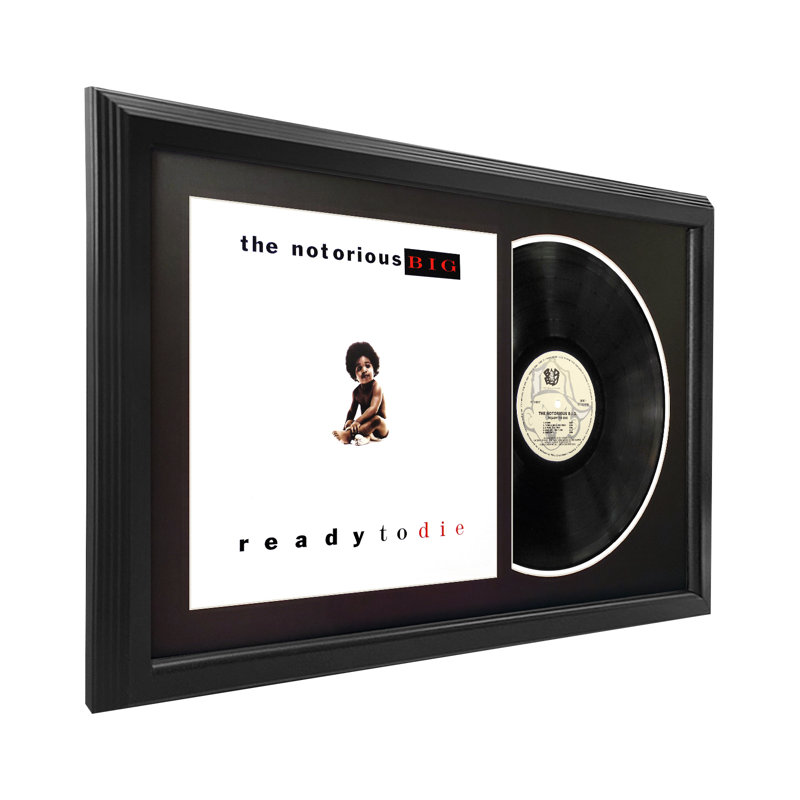 The Notorious B.I.G. «Ready to Die», vinyle encadré, art mural, présentation de la pochette d'albums, décor de souvenirs de musique, cadeau unique pour les amateurs de vinyle