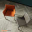Chaise d'appoint orange à dossier solide (ensemble de 2)-1913880212