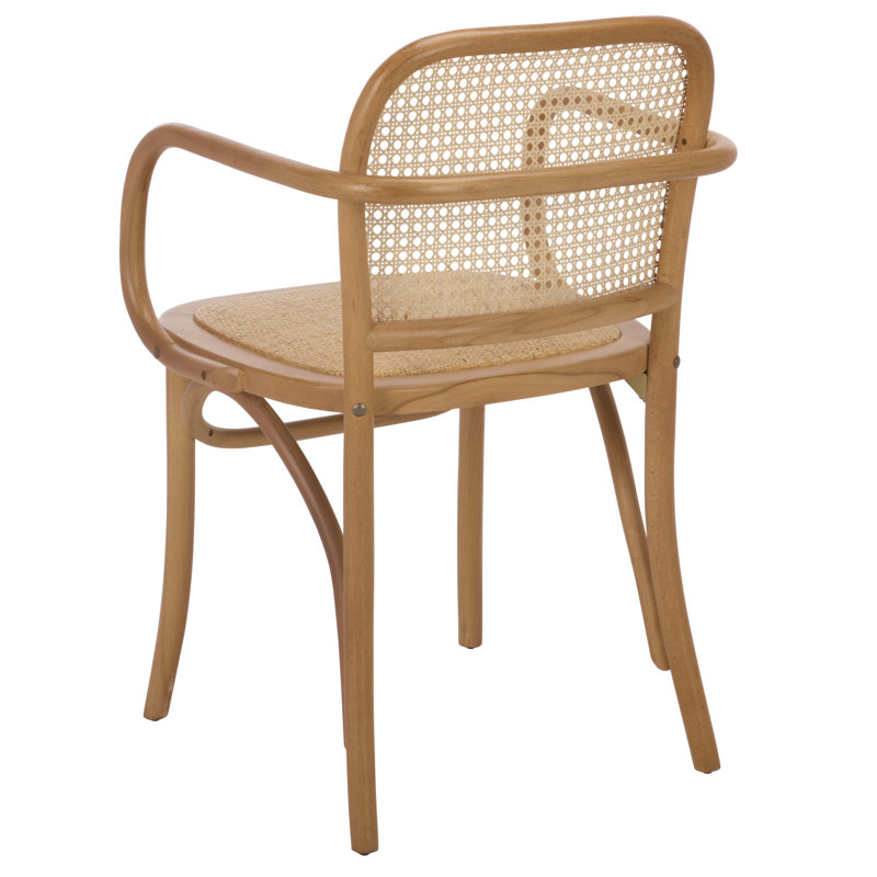 Sarianna 18.1'' H Beech Armchair, Beige