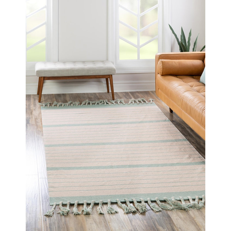 Yellville Cotton Striped Indoor Rug, Rectangle 2' x 3'1"