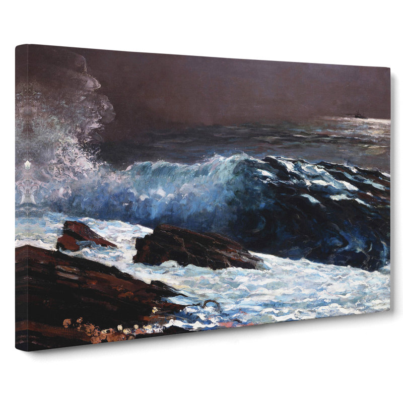 Sunlight On The Coast by Winslow Homer - Wrapped Canvas Painting, 35cm H x 60cm W x 3cm D