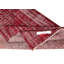 Tapis rouge en laine délavé à la main 3,8 x 8 pi. Tapis turc rétro pour le salon