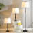  Gimbya 58" Traditional Metal Floor and Table Lamp Set and Floor Lamp with 3-Way Dimming 