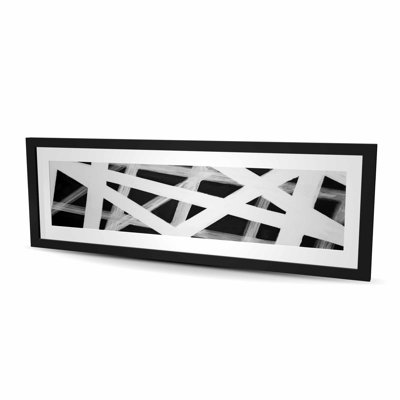 Geometric Stripes - Framed Matted Print for Home Decor