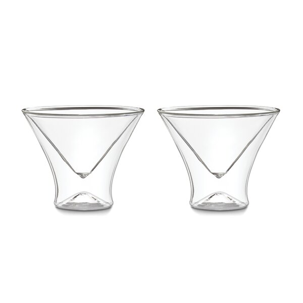 Orren Ellis Loutros Stemless Martini Glasses With Chiller Set Of 2 &  Reviews