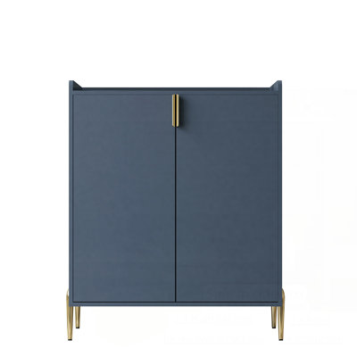 2 Doors Home Wine Bar Cabinet with Adjustable Shelves, Soft-Closing Hinges, and Durable Moisture-Resistant Wood, Ideal for Modern Living Spaces