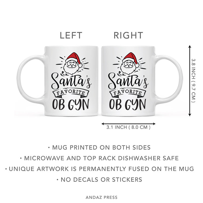 Grande tasse à café père noël favorite ob gyn