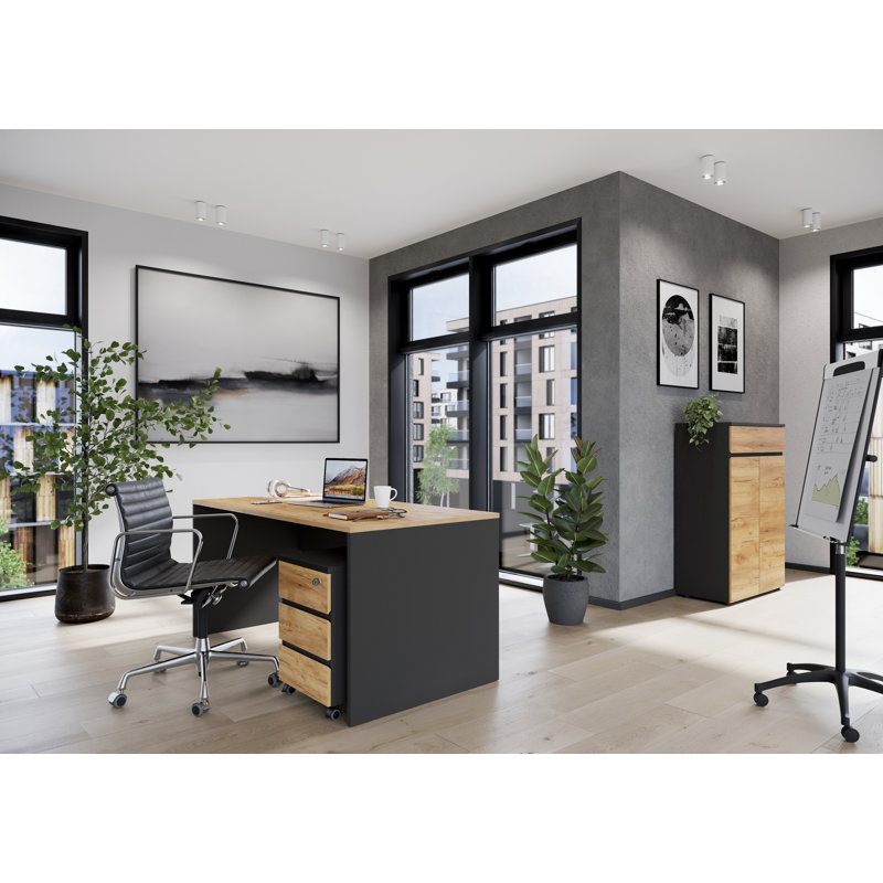 Lissabon 3 Piece Desk Office Set