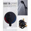 9-Spray 12 In. Dual Shower Head And Handheld Shower Head Wall Mounted With 1.8 GPM In Matte Black