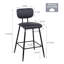 Upholstered Counter Stool with Metal Frame-653668579