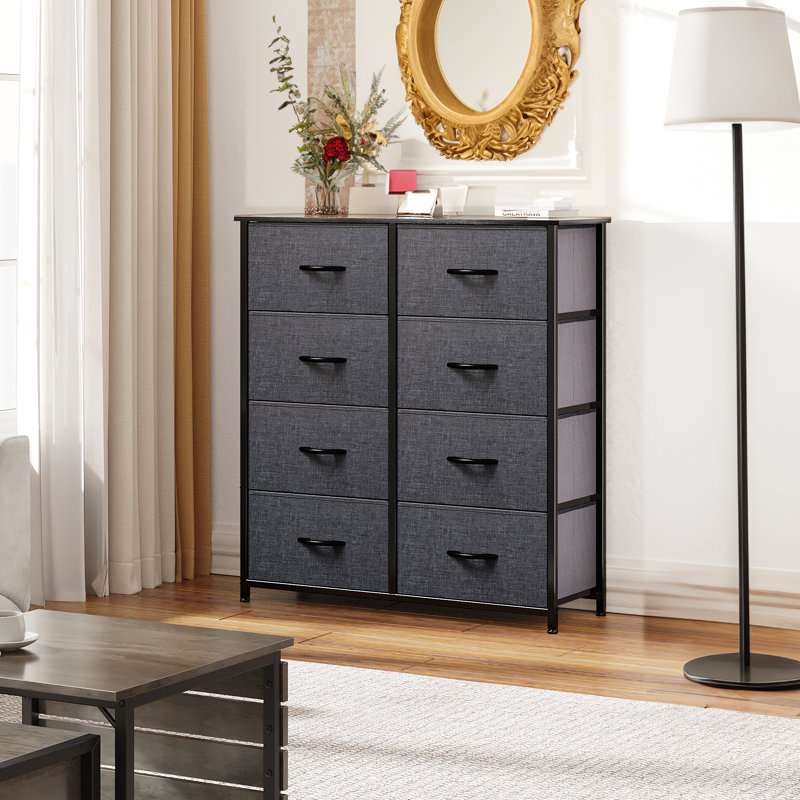 Stewarton 33.7'' W 8 - Drawer Dresser, Gray