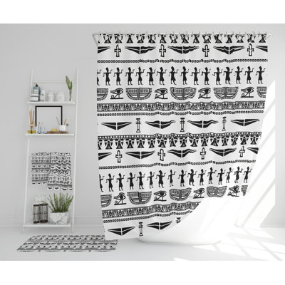 Nemah Polyester Shower Curtain Set
