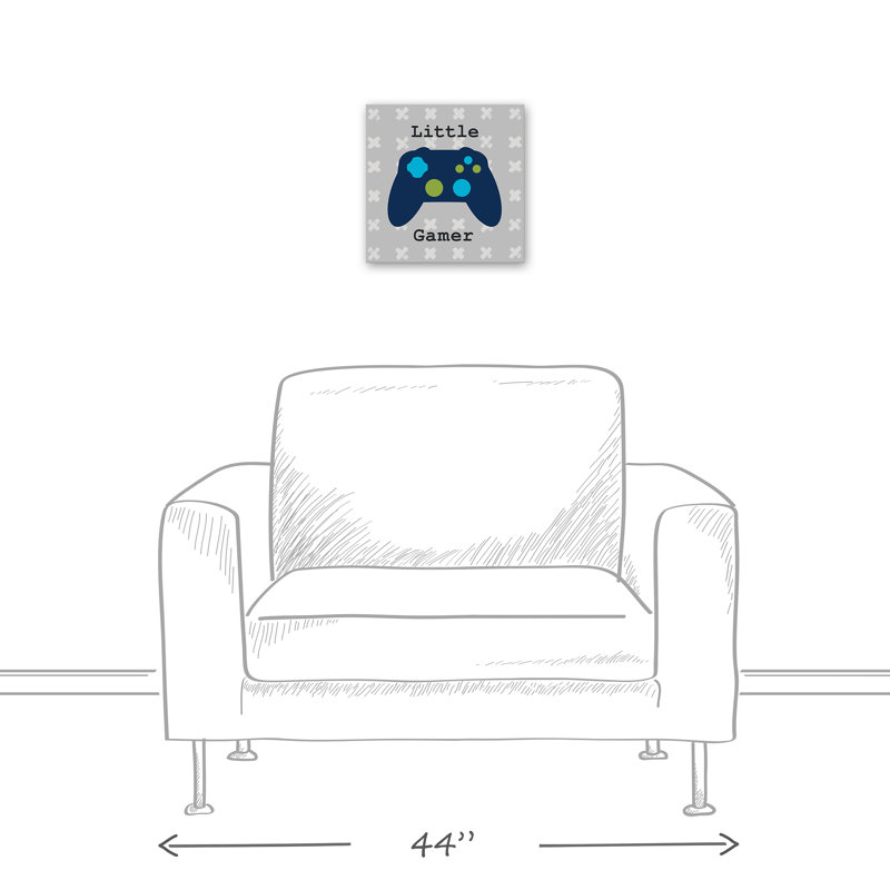 Art sur toile little gamer Meara, H 12 po x l 12 po x P 1,25 po