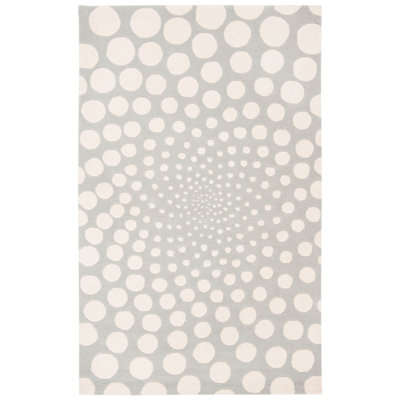 Tapis à pois en laine et viscose touffeté à la main Decara Soho