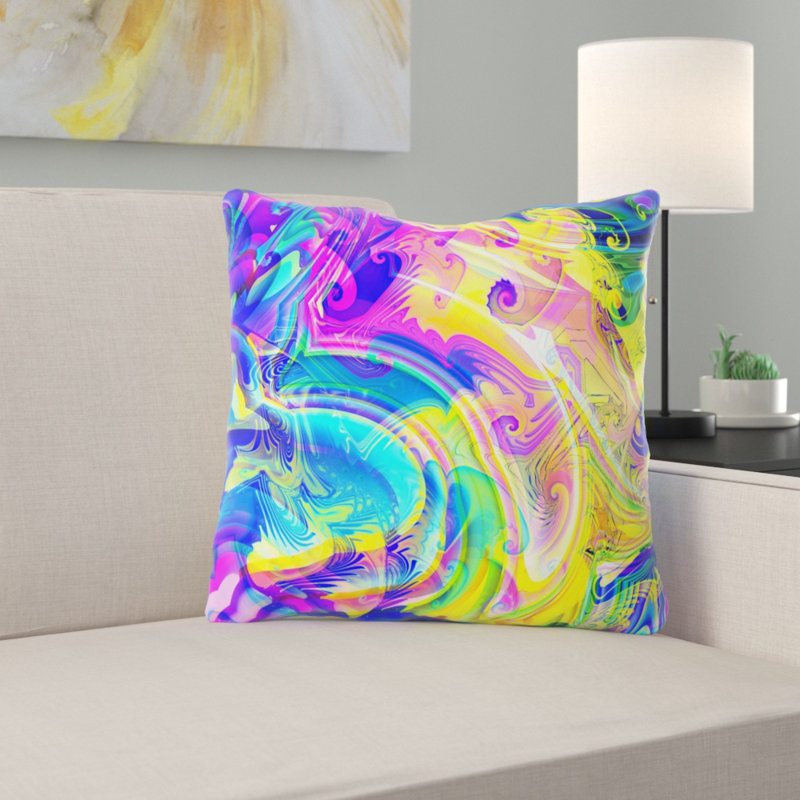 Housse et insert de coussin carré Arine, Microsuède, Intérieur