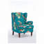 Chaise d'appoint avec pieds en bois rétro