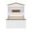 Twin Size House-Shaped Wooden Bed with Storage Shelf on the Headboard, Built-in Two Storage Drawers-482039555