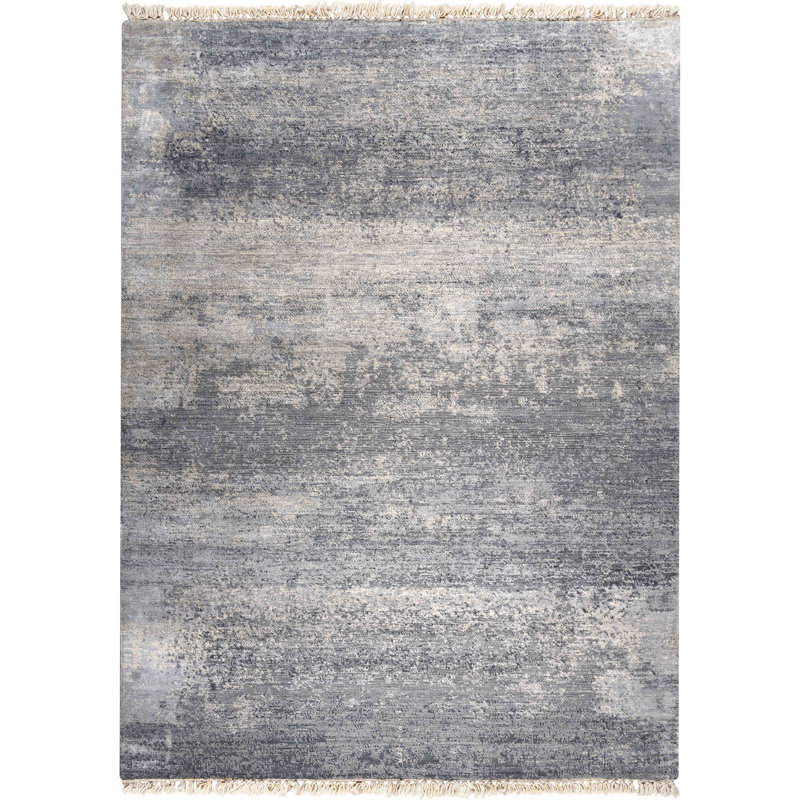 Dazzle Contemporary Abstract Hand-Knotted Pale Sky 6' X 9'