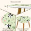 Ensemble de 2 tables basses gigognes triangulaires sans soudure avec des branches de bambou et des plantes