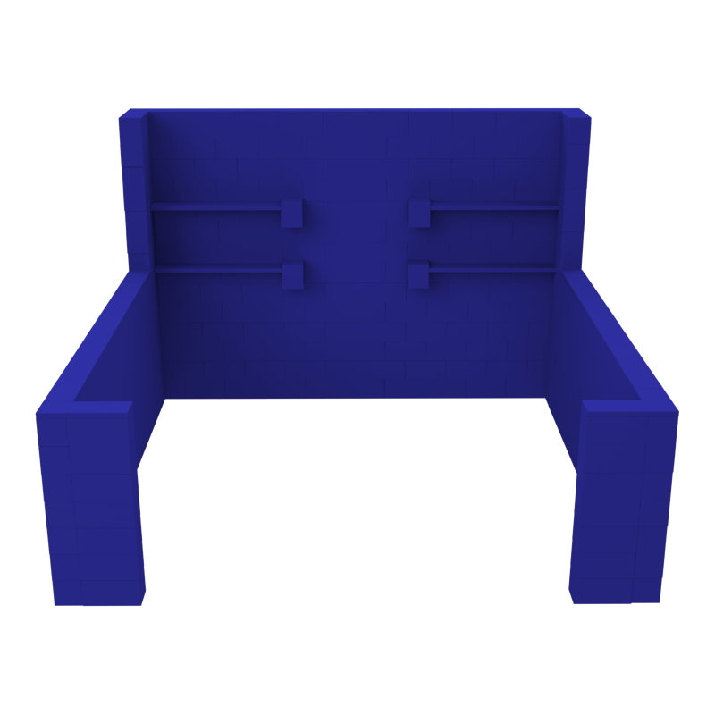 Ensemble de kiosque pour salon professionnel, Bleu
