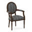 Chaise avec accoudoirs en tissu Dauphin-71069641-71069656