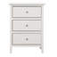 Table de chevet 3 tiroirs blanche-70532102