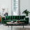 Modern Simple Green Three-person Sofa