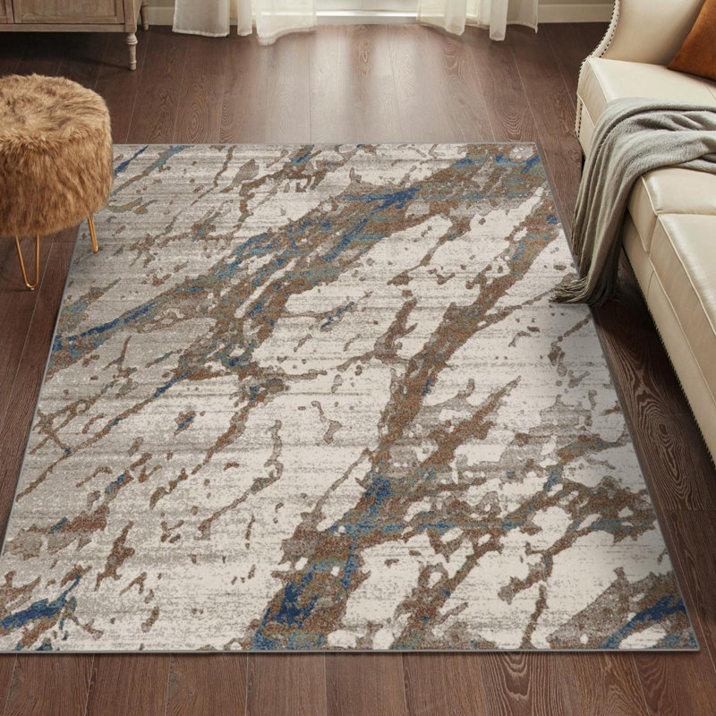 Abstract Multi Area Rug, Rectangle 5'2" x 7'2"