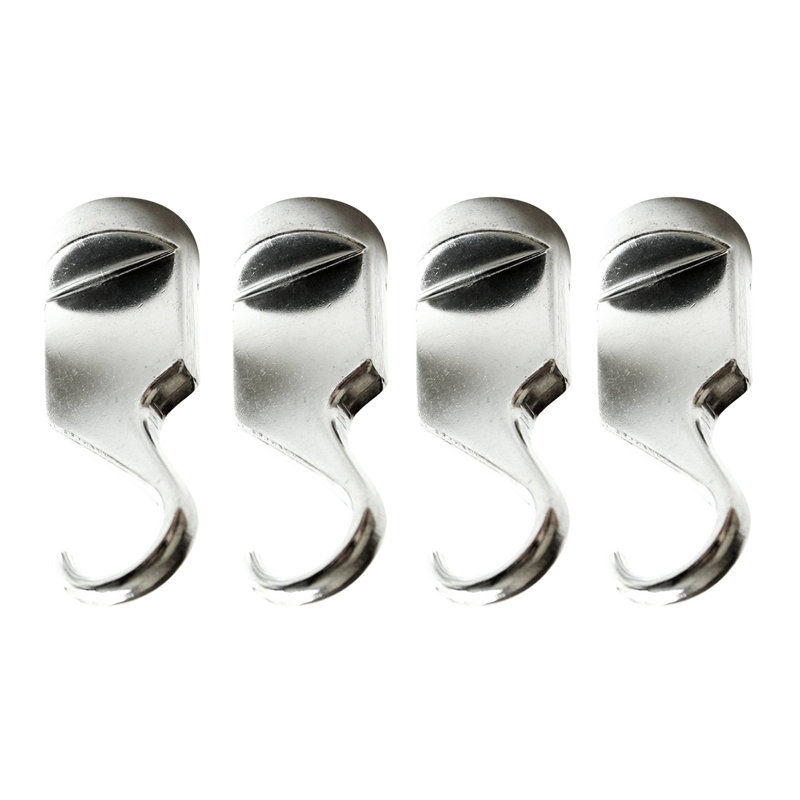 Cooks Standard 4-pack Solid Cast Aluminum Ceiling Hooks For Pot Rack, Fixed Hook