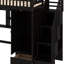 Lit mezzanine simple avec bibliothèque, tiroirs, bureau et garde-robe-994321942
