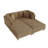 Seemab 4 - Piece Upholstered Camel Corduroy Modular Sectional with Pillow Back and Removable Ottoman-1987352087