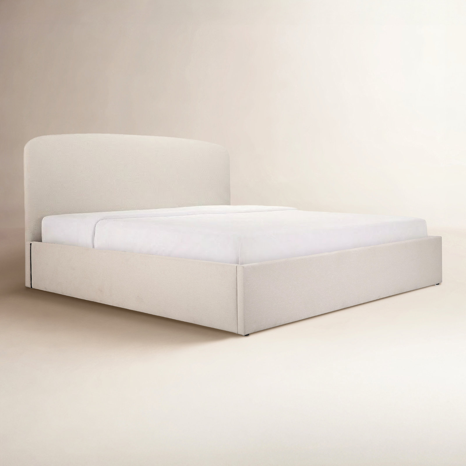 Windcrest Storage Platform Bed, Cream, King