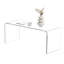 Table basse 39,25 "de long rectangulaire en acrylique avec cascade de 15 mm d'épaisseur, transparent