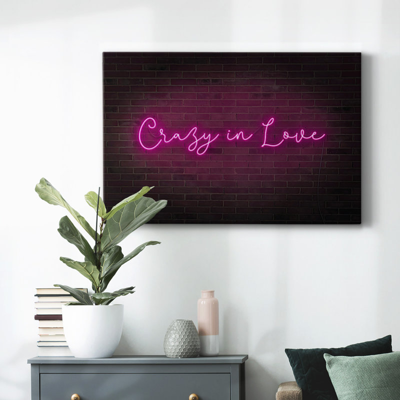 «Neon Love II», toile tendue avec châssis, H 24 po x l 36 po