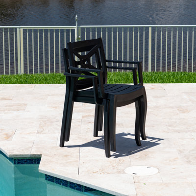 Stacking Patio Dining Armchair by Rainbow Outdoor