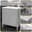 Meuble-lavabo sur pied simple 30 po avec lavabo supérieur et comptoir avec tiroir et miroir-1603832999