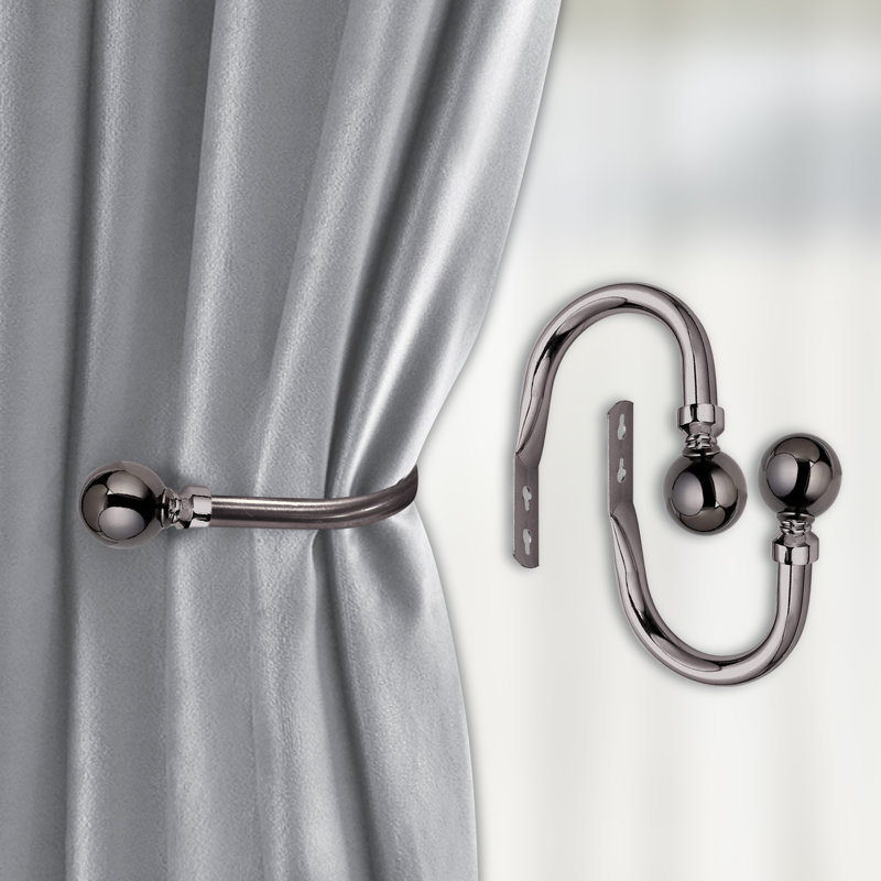 Hafsa 10cm Curtain Holdback, Nickel Black