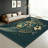 Unique Compass and Soccer Ball Design Area Rug, Vintage Style  Decor, Living Room Rugs, Bedroom, Home Accessories, Indoor Floor Mat for Office Dining Spaces-854125181