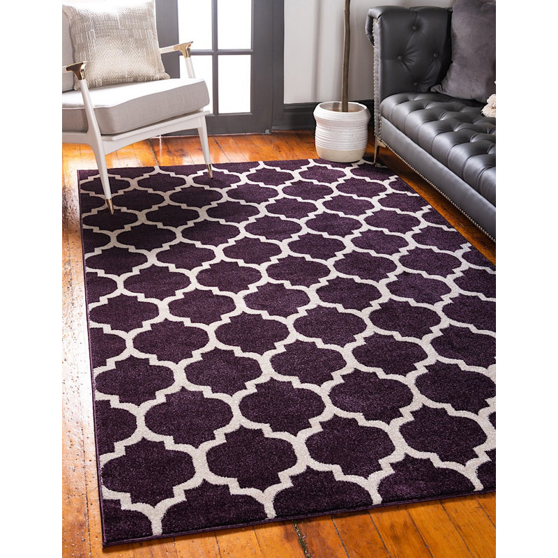 Tapis mauve Cohleen, Tapis de couloir 2 pi 7 po x 13 pi