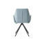 Fauteuil pivotant en cuir fleur G 24 po x P 24 po x H 34 po Segismunda