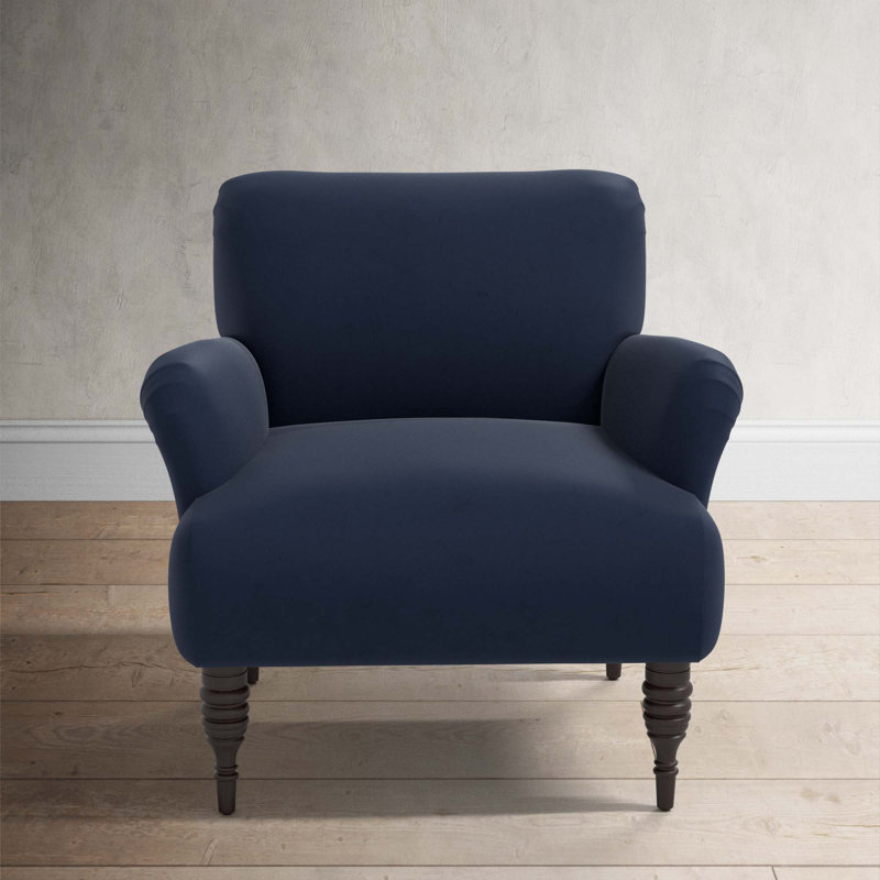 Allura 32" Wide Polyester Armchair, Classic Ink Performance Velvet