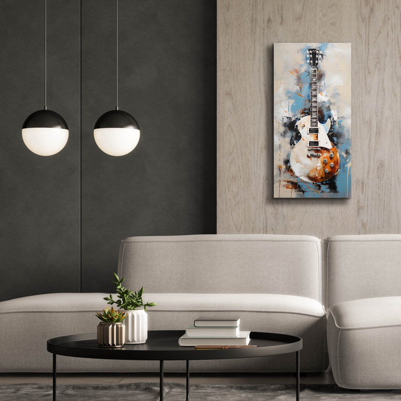 Art mural en toile Les Paul 8 pi par Sean Parnell, 20 po x 40 po